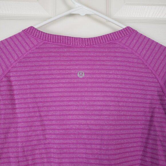 Lululemon swiftly tech long sleeve Pink Striped Size 12 Stretch, Athletic - Picture 6 of 10